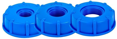 IBC Container Tank Verbinder Adapter Deckel Innengewinde IG S60x6 Grobgewinde Blau Kunststoff Tankdeckel (setzen: 1/2, 3/4, 1 Zoll)