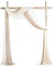 Floroom Hochzeitsbogen-Drapierstoff, 3 Paneele, 6,8 m, Chiffon-Stoff, Vorhänge, Draperie, Hochzeit, Zeremonie, Empfang, Girlande, Dekoration (hautfarben, cremefarben, weiß)