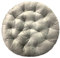 SuperKissen24. Kissen für Hängesessel, Hängestuhl - Runde Sitzkissen mit Silikonfaser - Kissen für Hängeschaukel aus Samtstoff - Hängesitz - Indoor & Outdoor - Dekokissen für Allergiker - Silber
