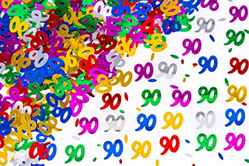 Konfetti-Folie zum 90. Geburtstag, 56 g, Metallic-Glitzer, Tischstreu, Streusel, Alter Geburtstag, Party-Dekoration