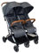 Deryan Rolo X2 Kinderwagen Buggy 2 in 1 - Buggy klein zusammenklappbar - Geburt bis 4 Jahre - Baby Wagen pro Sitz belastbar bis 22kg - Kinderbuggy klappbar - KOMPAKT & FALTBAR - Grau