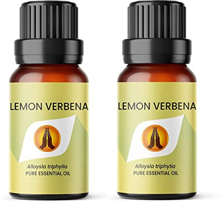 Aroma Energy Lemon Verbena Essential Oil, 20ml (2x10ml Bottles) | Diffuser oil for home, citrus aromatherapy burner, candle making, soap, wax melts, cleaning sprays | Natural, Vegan, UK Made