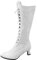 Autunno e Inverno Stivali Eleganti Mezzi Signore Stivali Laterali Stivali con Pizzo di Riso Stivali, bianco, 39 EU