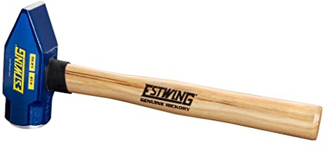 Estwing 4 lb Blacksmith Hammer with 14-Inch Hickory Wood Handle, Fully Forged Induction Hardened Head, Cross Peen End for Driving Small Nails and Working in Hard-to-Reach Places, Model #62314