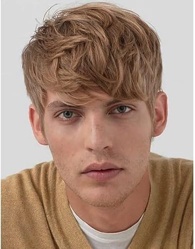 Männer blonde Perücke Halloween Cosplay gerade Perücke Mütze