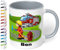 Tasse mit Namen für Kinder Feuerwehrmann – Kindertasse personalisiert – Feuerwehr Kinderbecher Trinkbecher für Jungen und Mädchen - rundum bedruckt – Geschenk zu Weihnachten, Geburtstag (Grau)
