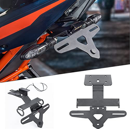 Lorababer Motorcycle Rear License Plate Holder Fender Eliminate Kit Tail Tidy Compatible with K.T.M RC390 RC 390 2022 2023 Tail Light Holder Rear Bracket Mount