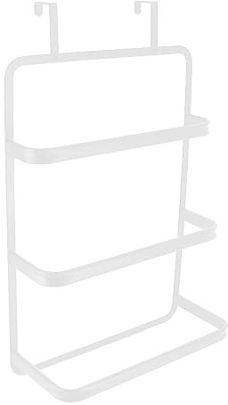 Porte-Serviettes 3 Barres en métal Blanc à Suspendre sur Porte - TENDANCE