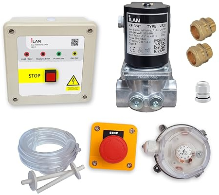 iLAN Gas Interlock System Kit, Complete Pack, Including Gas Solenoid Valve 3/4 (22mm)