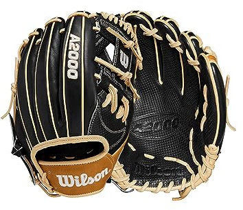 WILSON 2024 A2000 SC1787 Infield Baseballhandschuh, 29,8 cm, Rechtshänder, Schwarz/Sattelbraun/Blond