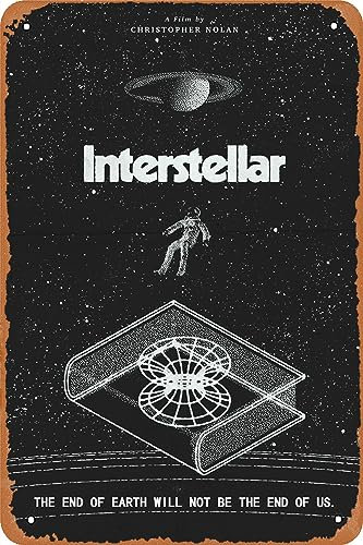 Filmposter Interstellar-Poster, Film-Blechschild, Retro-Vintage-Wandkunst, Dekor, Metallschild, 20,3 x 30,5 cm