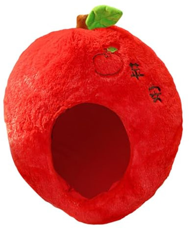 Perfeclan Plüsch Apfel Hut Plüsch Cartoon Selfie Hut Cosplay Neuheit Winter dekorative Plüsch Obst Hut Kopfbedeckung für Halloween Kostüm