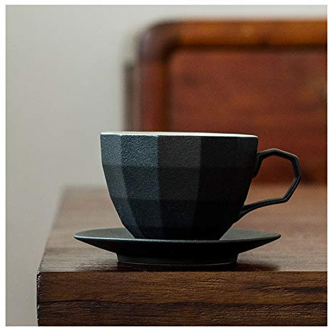 Juego de Taza de té y platillo de Porcelana con platillos de 8,1 onzas para café, Capuchino, Latte, Tazas de café pequeñas