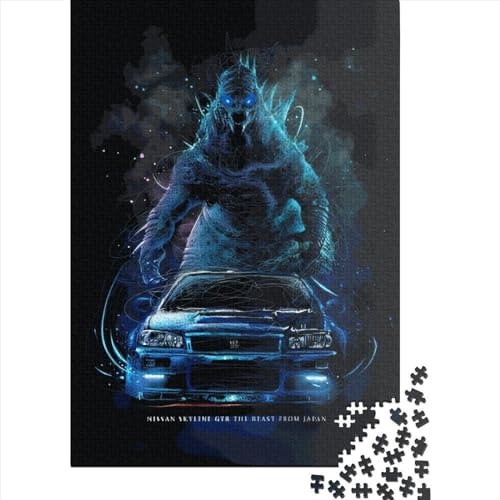 FUmoney Puzzles für Erwachsene, 1000 Teile, Nissan Skyline, das Biest, Puzzles für Teenager, Lernspiel, 1000 Teile, Holzpuzzles für Geburtstag, Weihnachten, Geschenk, 1000 Teile (75 x 50 cm)