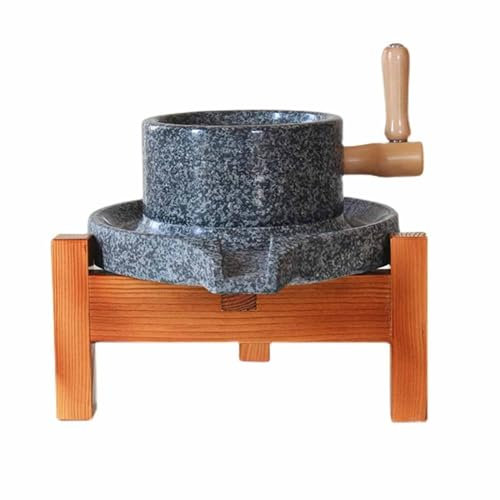 Getreidemühle Steinmühle Kaffeemühlen Startseite Sojamühle/ Pulverisierer Kleine Steinmühle mit hölzernem Ständer, Neue Handkurbel-Steinkornmühle für Kaffeebohnen Haferflocken Kräuter Körner, Natürlic