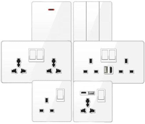 Enchufe De Uso General De Pared 18W Tipo C De Carga Rápida USB 13A 220V 20A 100-240V#UK