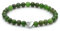 Echtes Nephrit Edelstein Armband mit 6mm Perlen und Edelstahlherz - verschiedene Längen - Heilstein Schutzstein Talisman Glücksbringer Geschenk (Nephrit, 14CM)
