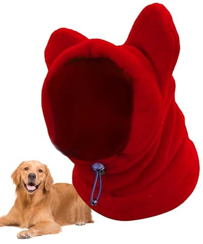 Cache-oreilles pour chien – Capuche épaisse pour l'hiver – Cache-cou lavable – Cache-cou lavable – Sweat à capuche pour dressage de chiens de taille moyenne à grande