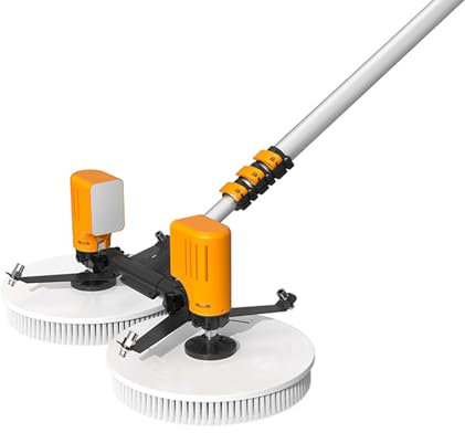 RAPLONC Brosse de Nettoyage électrique de Panneau Solaire,Machine de Nettoyage de Panneaux solaires Brosse de Nettoyage de Panneau Solaire à Double tête pour Nettoyer Les Carreaux