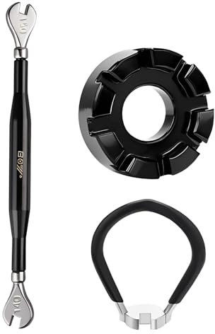 Ynkkvre Speichenschlüssel Fahrrad aus Chrommolybdänstahl, Speichenspanner Fahrrad Set, Schraubenschlüssel, Fahrradspeichen, Fahrradzubehör, Speichenwerkzeug, Nippelspanner Universal für Fahrrad.