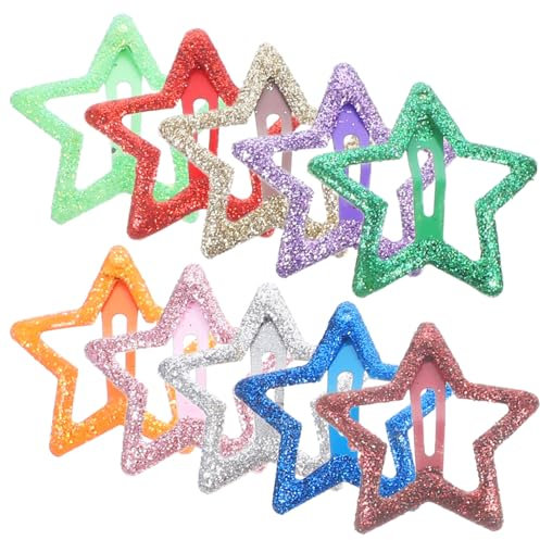 COLLBATH 10stücke Stern Haarspangen Für Kleine Mädchen Bunte Junge Mädchen Haarklammern Aus Sicherem Metall Einfach Zu Befestigende Haarschmuck Clips Für Pony Und Fransen Modisch Und Prakti