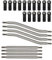 Glomora 8Pcs/Set RC Steering Link Rod End Stainless Steel Spare Parts Suitable for Axial Capra AXI03004 Model Cars