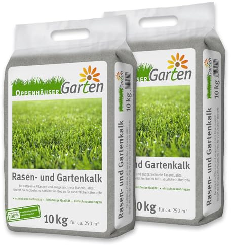 Oppenhäuser Rasenkalk Herbst Frühjahr 20kg bis 500m² zur Bodenverbesserung | verdrängt Moos und Pilze, stärkt Wurzeln, mit Langzeitwirkung