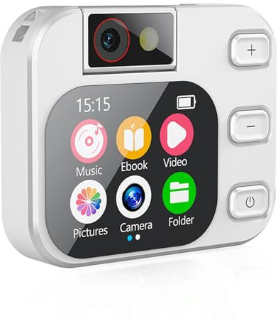 Lettore MP3 da 64 GB con Bluetooth e fotocamera a 180 ° Lettore musicale MP3 portatile da 2 pollici Touch Screen HiFi Lossless Sound Music Audio Player con altoparlante incorporato Registratore vocale