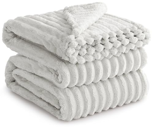 RUIKASI Kuscheldecke 220x240 Flauschig Decke Hellbeige - XXL Wolldecke Sofadecke für Couch & Bett, Wohn- & Kuscheldecken, Weiche Fleecedecke Warme Große Wohndecke Cord Blanket