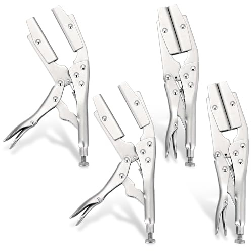 DASBET 10 Hose Pinch-Off Locking Pliers | 4 Pack Self-Locking Pinch Off Pliers, Heavy Duty Radiator Hose Clamp Set Universal for Automobile Radiator Pipe, Fuel Hose, Water and Vacuum Lines