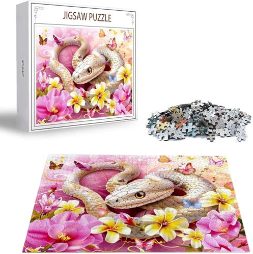 Blume Puzzle 3000 Teile Schlange Puzzle Erwachsene, Holzpuzzle Klassische Puzzles, Jigsaw Puzzles für Erwachsene, Premium Quality Klassische Jigsaw, Geschicklichkeitsspiel für die Ganze Familie H-321