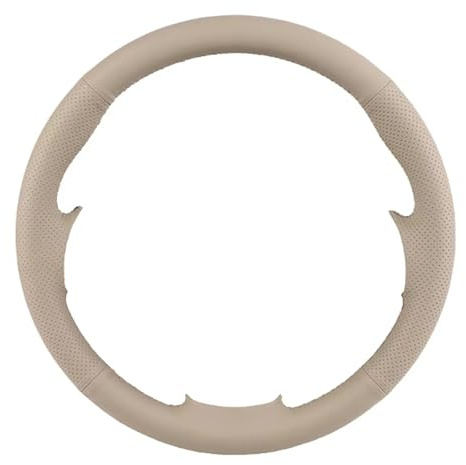Lenkradabdeckung Für Ford Für Fiesta 2008-2013 Für Ecosport 2013-2016 Lenkradbezug Aus Mikrofaser-Leder Mit Griff(BEIGE)
