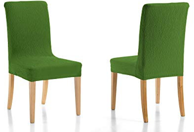 Martina Home Emilia Stuhlhussen, Stoff, Grün, Packung mit 2 Rückenlehnen, 2 Stück