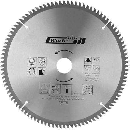 HM Kreissägeblatt | Ø 160-400mm wählbar | für Aluminium & Kunststoff | 30mm Bohrung | für Handkreissäge, Tischkreissäge, Kappsäge & Holzsäge (Ø 250 mm - 100 Zähne)