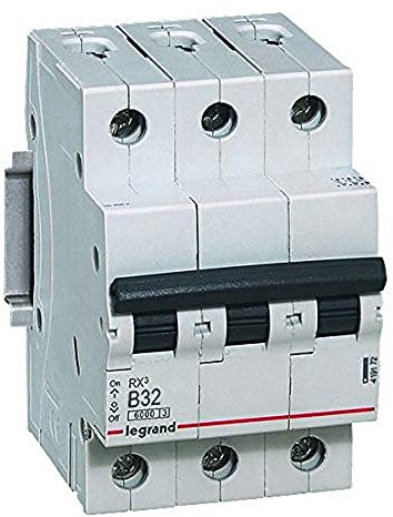 LEGRAND, RX3 Leitungsschutzschalter, thermisch-magnetischer Schutzschalter, B-Charakteristik, 32A, 3-polig, 6000A Ausschaltvermögen, 400VAC, 3TE, 419172