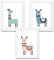 Poster Kinder 3er Set Lama DIN A4 Poster Kinderzimmer