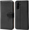 Verco kompatibel mit P30 Pro Hülle, Handyhülle für Huawei P30 Pro Tasche PU Leder Booklet Flip Case - Schwarz