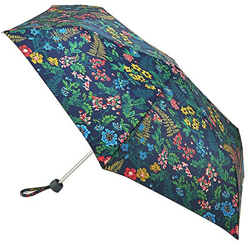 Cath Kidston Twilight Garden Navy Blue Minilite Compact Folding Umbrella With Matching Cover