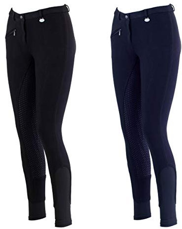 Lazura - Damen Reithose Silikon Vollbesatz Comfort schwarz 48