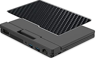 Vaxson 2-Pack Back Protector Film, compatible with ONE-NETBOOK A1 7, Black Guard Cover Skin [Not Front Screen Protectors Case ]