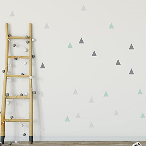 Dreieck Set Wandtattoo 60 Stück für Babyzimmer V286 Aufkleber Sticker Dreiecken Wandaufkleber Kinderzimmer Triangle in verschiedenen Farben (Mint)