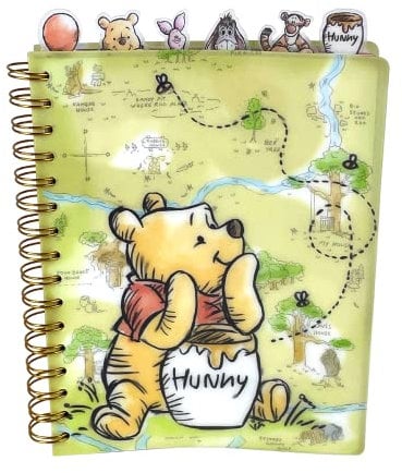 Innovative Designs Disney Winnie the Pooh Tab Journal Notizbuch, Spiralbindung, 144 linierte Seiten, 20,3 x 17,8 cm