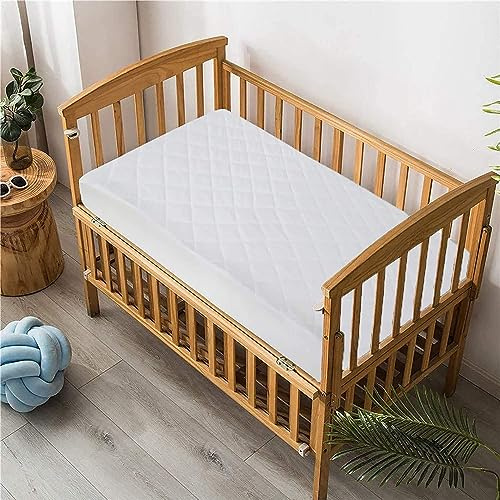 Pinkfairy Travel Cot Mattress 93 x 64 x 6 cm – Quilted, Breathable, Hypoallergenic Cover – Fits Most Baby Cots – Made in UK