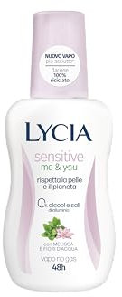 Lycia - Sensitive Me&You Deodorante Vapo, Senza Alcool, Senza Sali di Alluminio, Efficacia 48 ore, profumo di Melissa e Fiori d’Acqua, 75ml