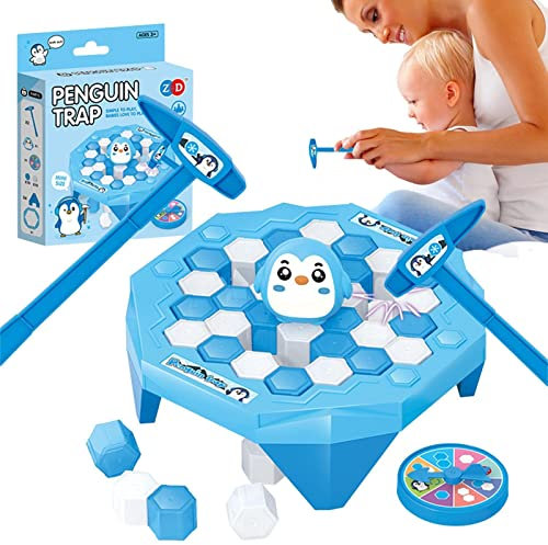 BAOK Eisbrechendes Spiel Spielzeug - Kleinkind Save Penguin Ice Breaking Game Set mit Plattenspieler - Brettpuzzlespiel für Jungen, Mädchen, Erwachsene
