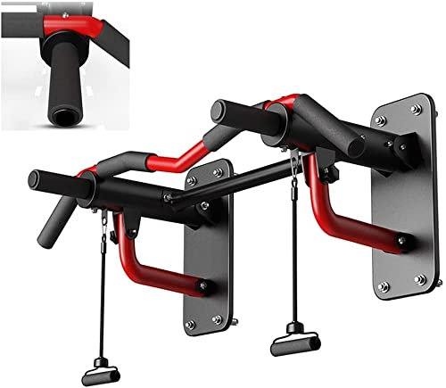 Samnuerly Reckstange Wandmontierte Klimmzugstange,Multi Grip Klimmzugstange mit Aufhänger für Boxsäcke,Baucharmtrainer Reckstange,Belastung 300kg