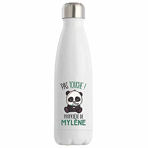 Bouteille Isotherme Mylène Pas Touche Panda | Idée Gourde Cadeau Travail Métier Humour Collègue Homme Anniversaire Noël