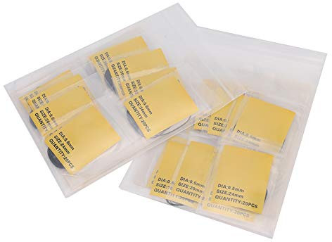 Uhrendichtungen, Gummi O Ring Set, Uhrenrückseitendichtung, Dichtungsgummi, Ersatzteile für Uhrenrückseiten, Größe 16–34 Mm (0,5 Mm + 0,6 Mm)