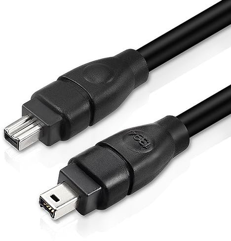 MEIRIYFA Firewire 4 Broches vers 4 Broches mâle à mâle IEEE 1394b 400 à 400 fils câble DV ilink pour ordinateur portable à caméra - 1.8m