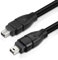 MEIRIYFA Firewire 4 Broches vers 4 Broches mâle à mâle IEEE 1394b 400 à 400 fils câble DV ilink pour ordinateur portable à caméra - 1.8m